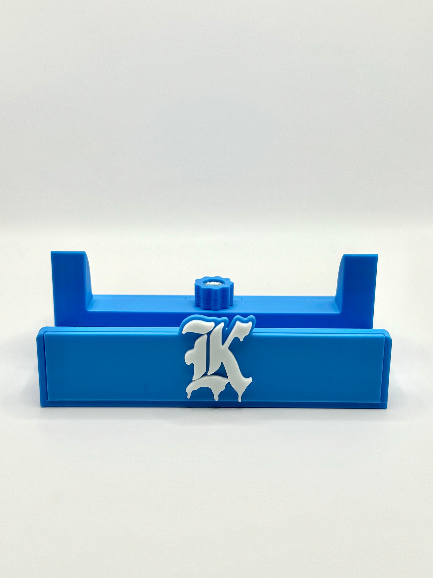 Kickstradomis Logo Stand - Light Blue Base with White Logo