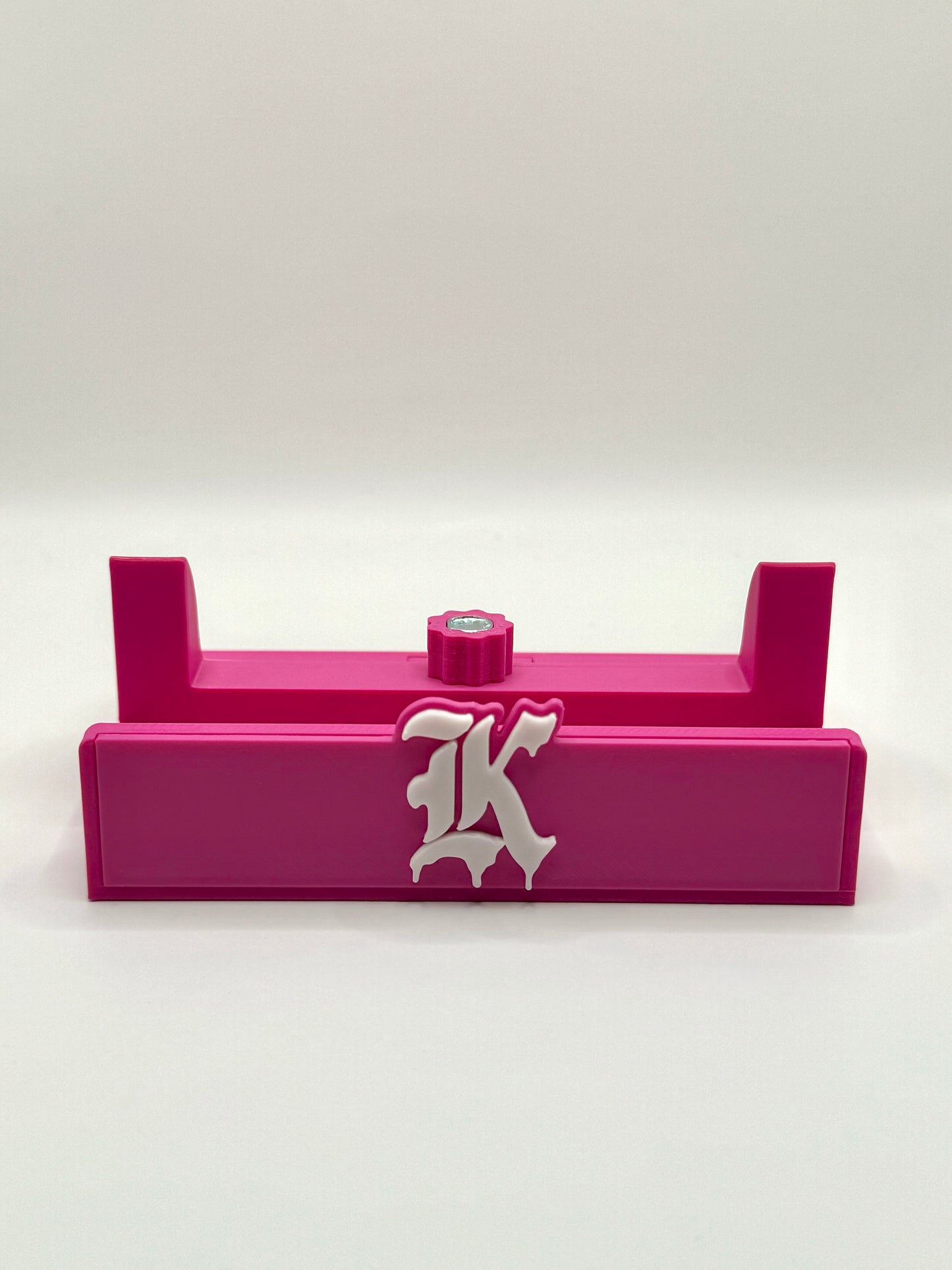 Kickstradomis Logo Stand - Pink Base with White Logo