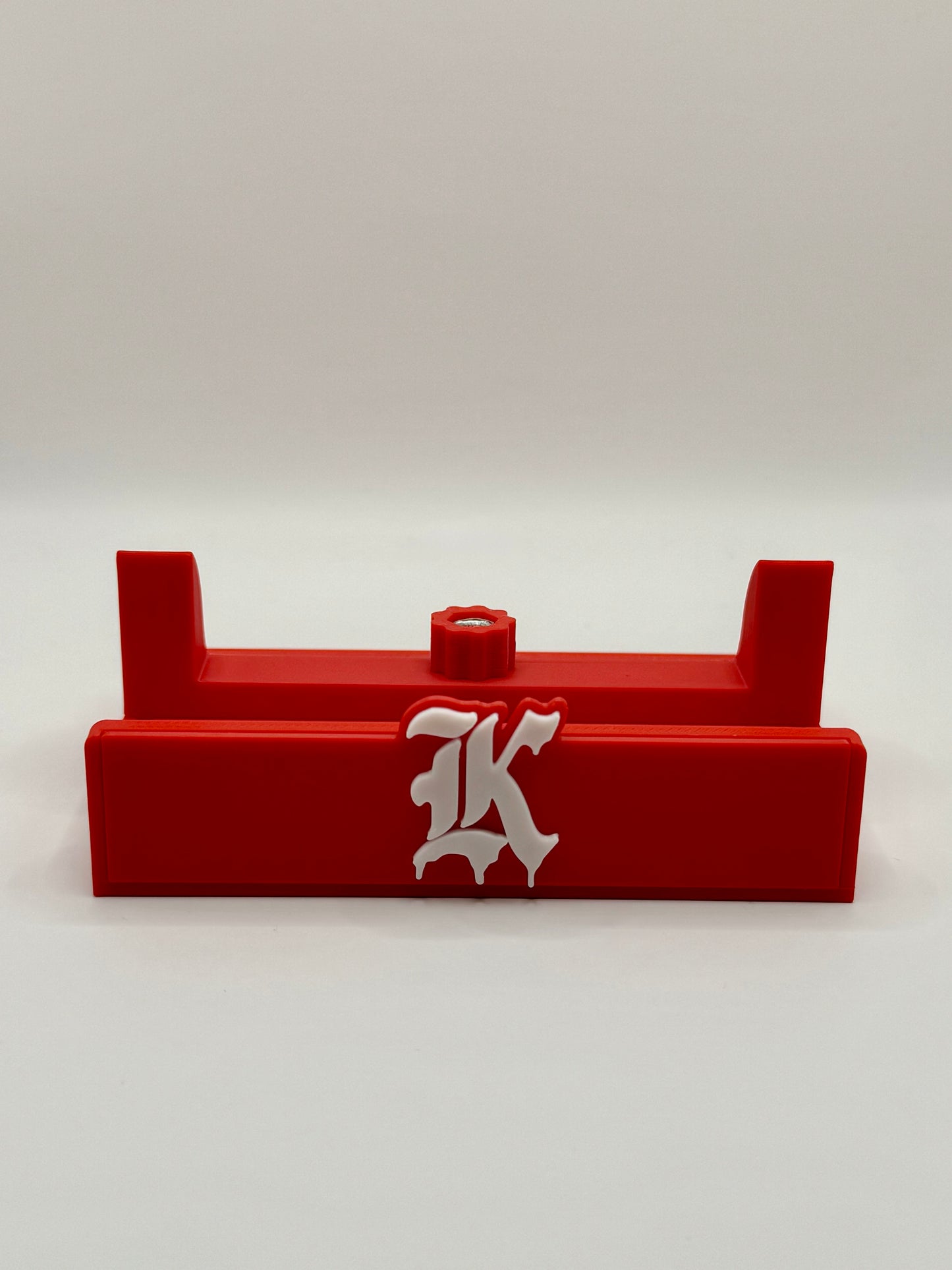 Kickstradomis Logo Stand - Red Base with White Logo