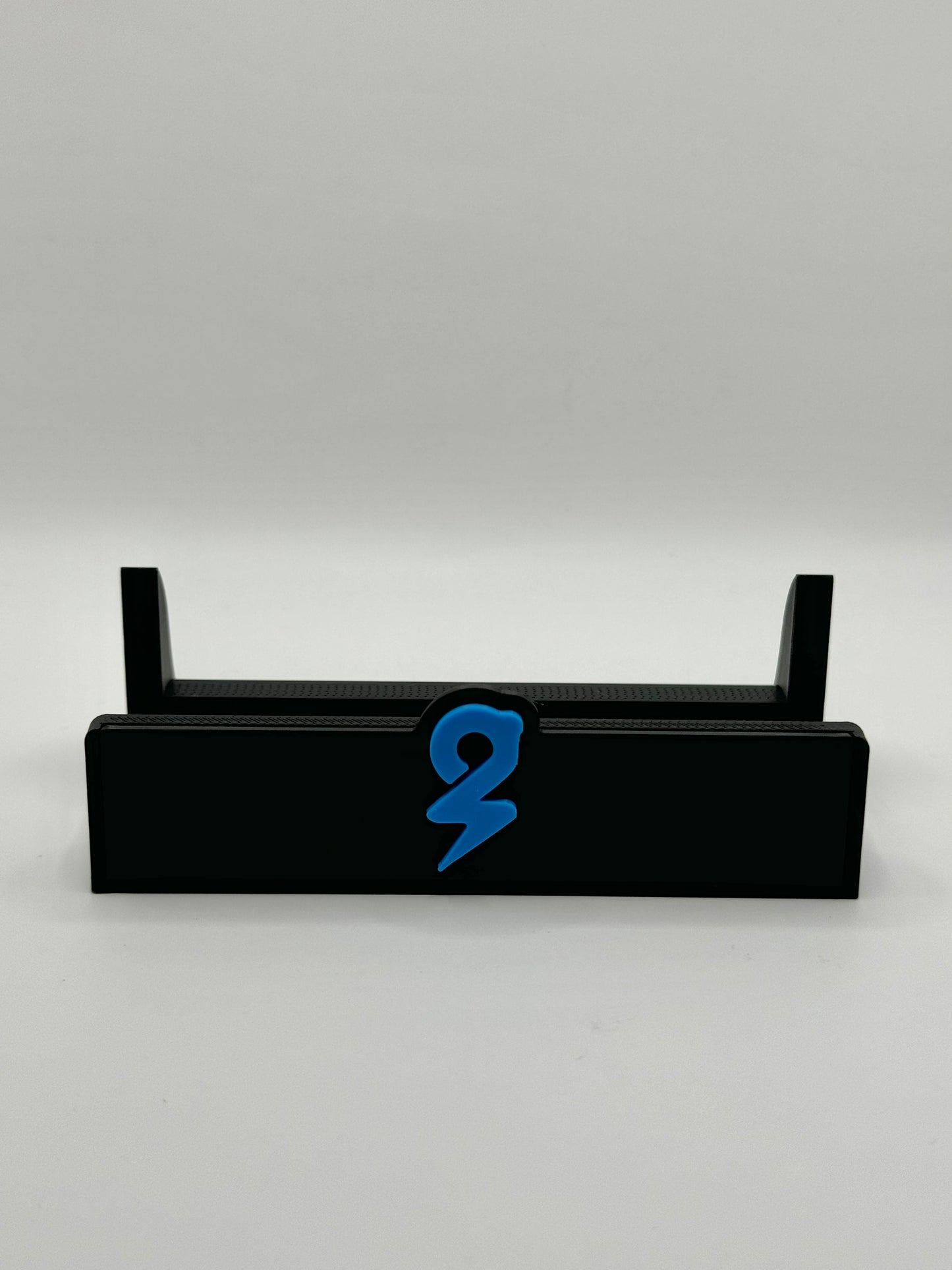 Piggybanx Logo Stand - Black Base with Blue Logo