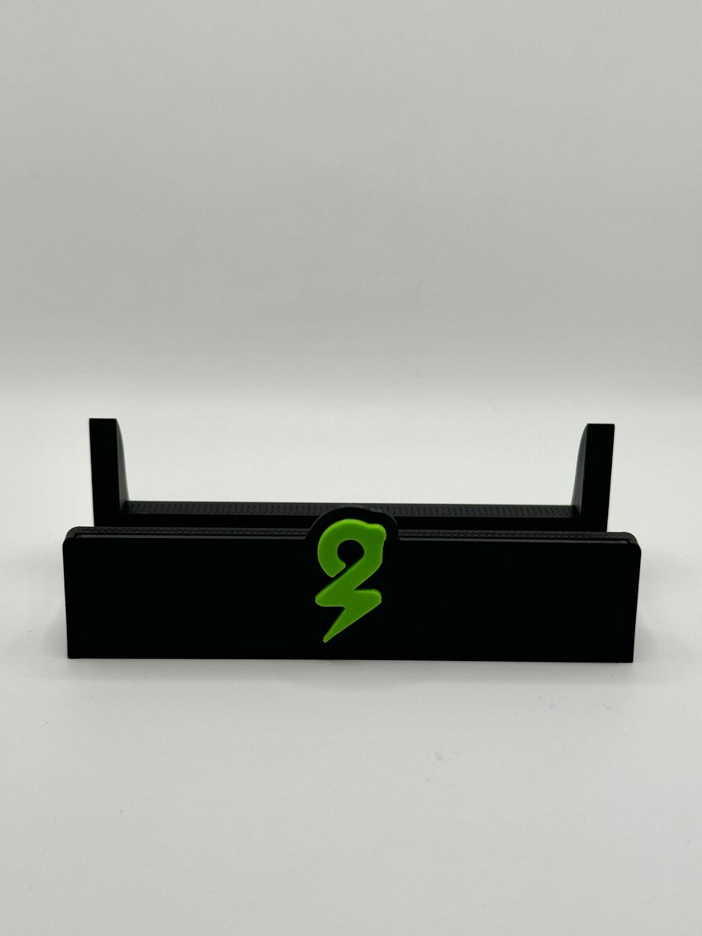 Piggybanx Logo Stand - Black Base with Green Logo