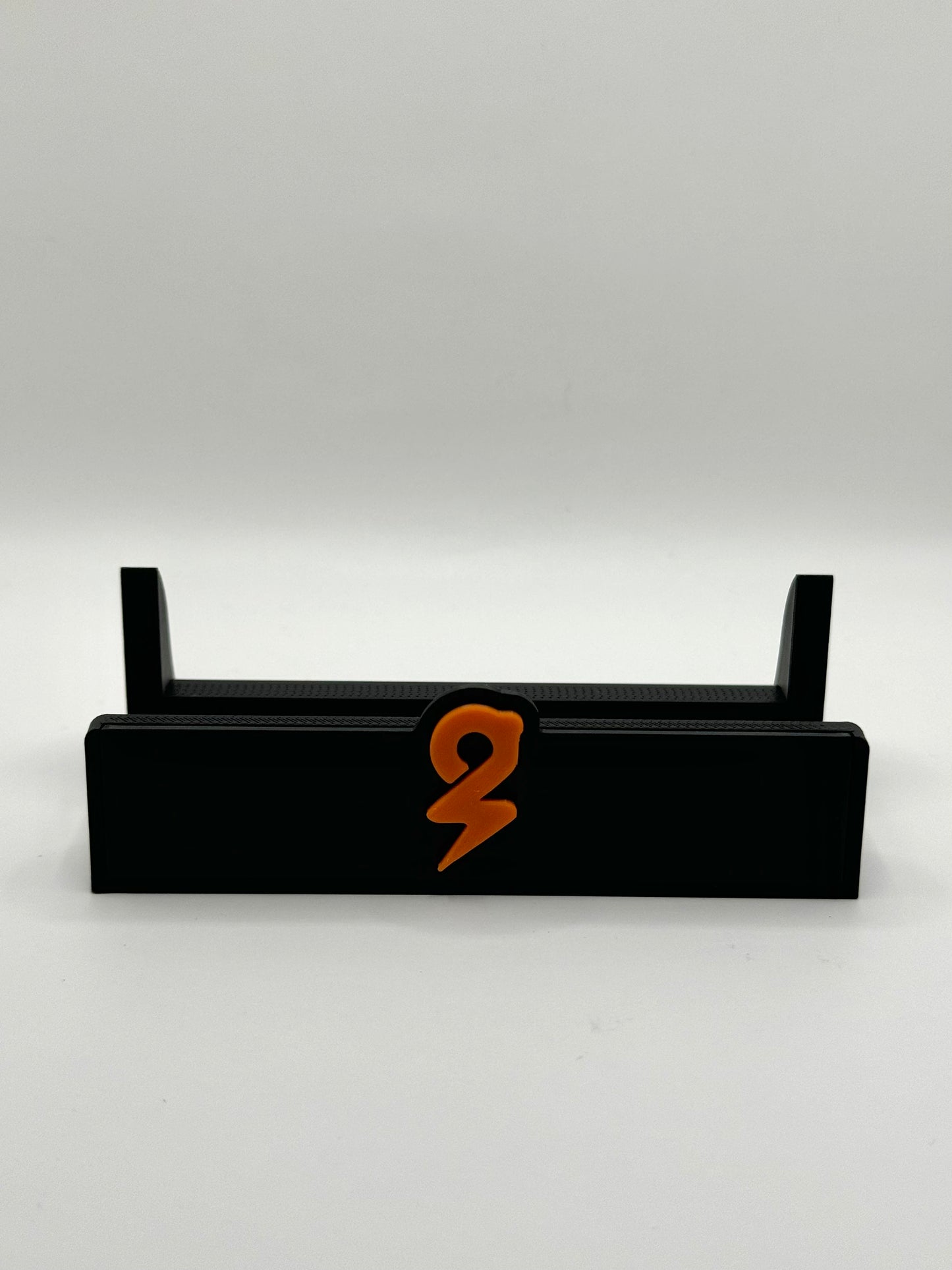 Piggybanx Logo Stand - Black Base with Orange Logo