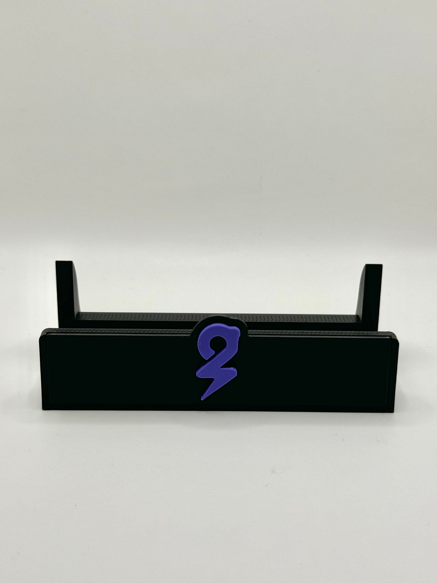 Piggybanx Logo Stand - Black Base with Purple Logo