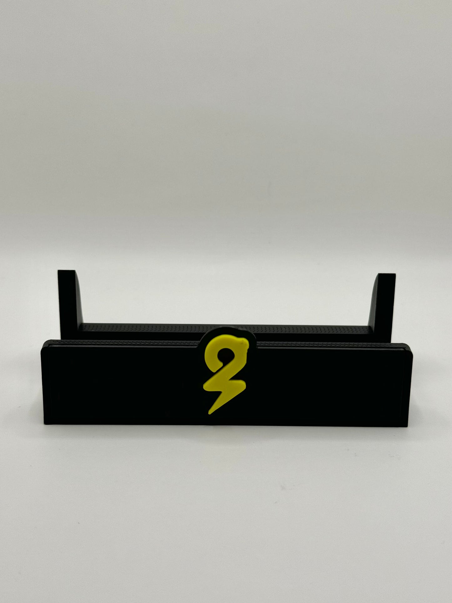 Piggybanx Logo Stand - Black Base with Yellow Logo