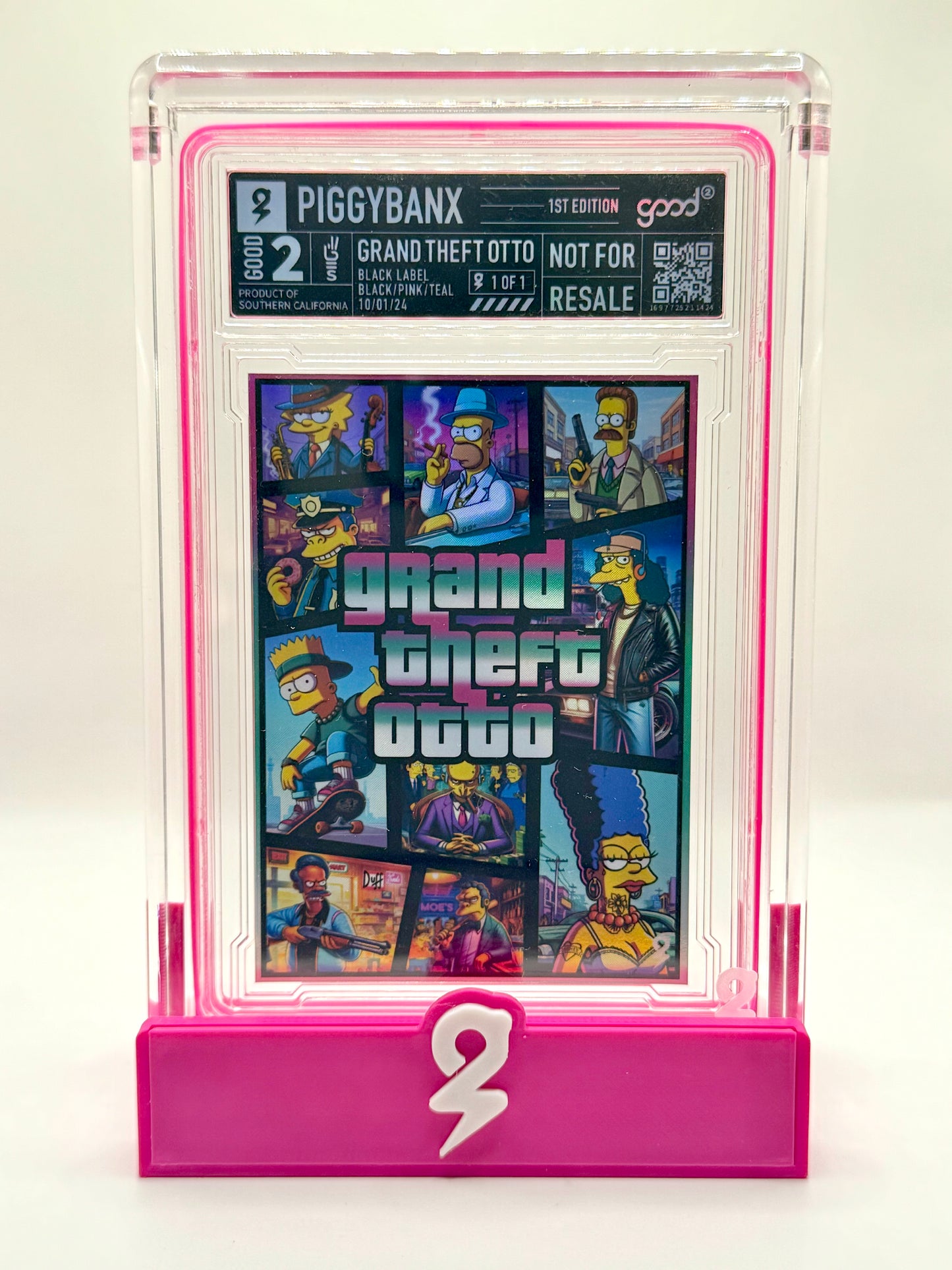 Piggybanx Logo Stand - Pink Base Front Example