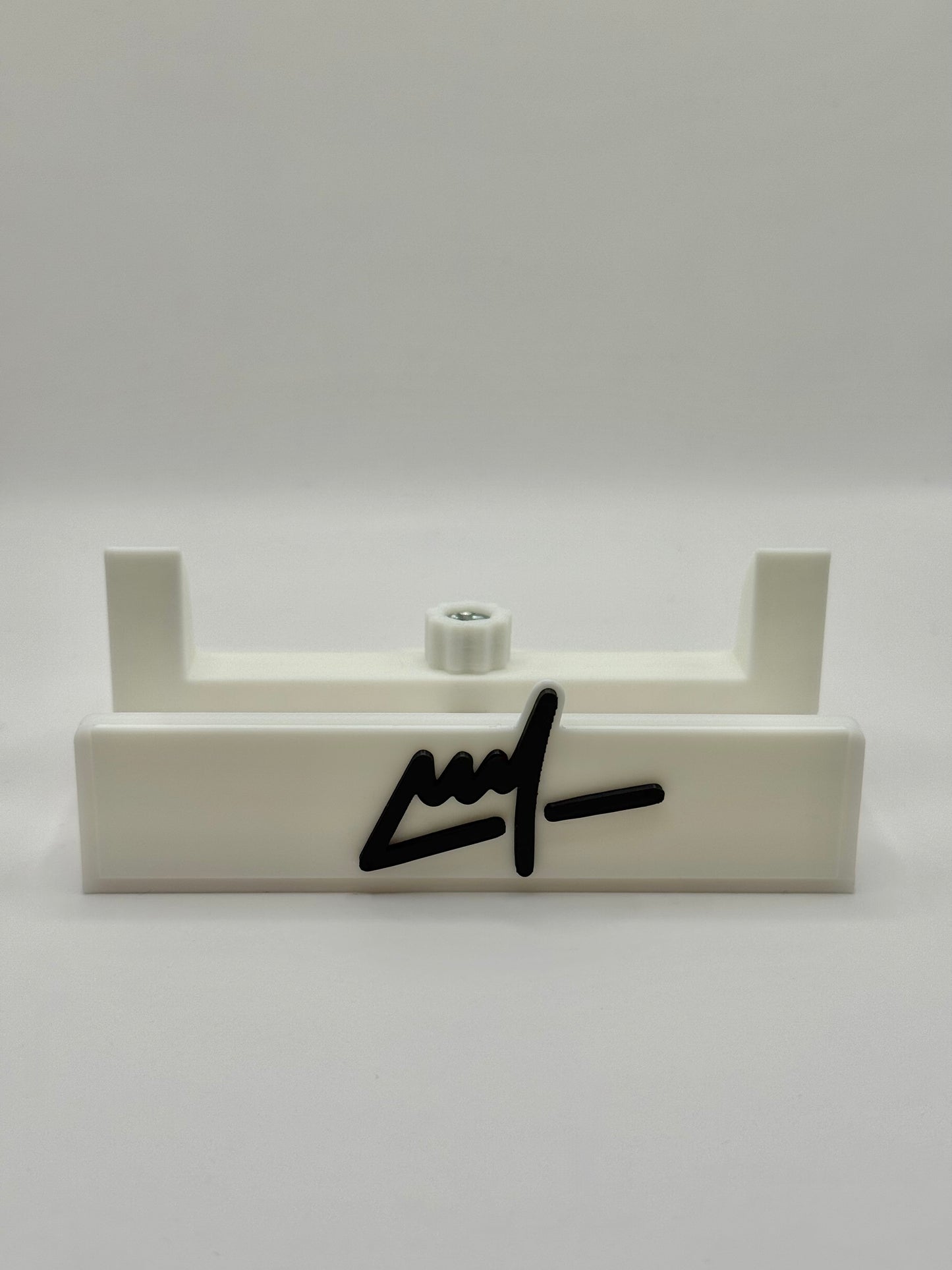 Wegs Logo Stand - White Base with Black Logo