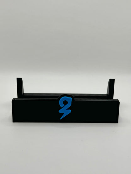 Piggybanx Logo Stand - Black Base with Blue Logo
