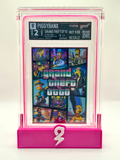 Piggybanx Logo Stand - Pink Base Front Example