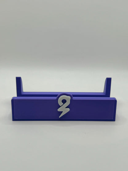 Piggybanx Logo Stand - Purple Base with White Logo