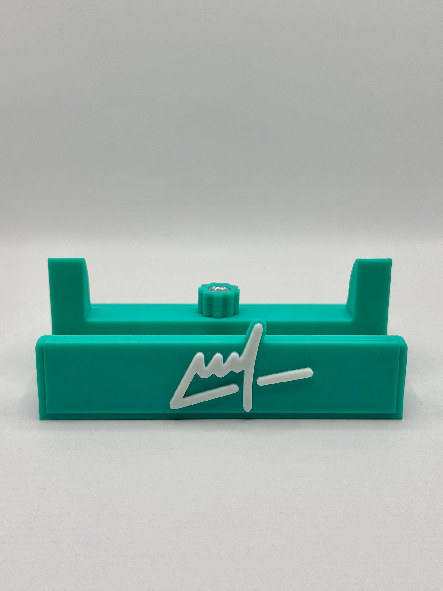 Wegs Logo Stand - Aqua Base with White Logo