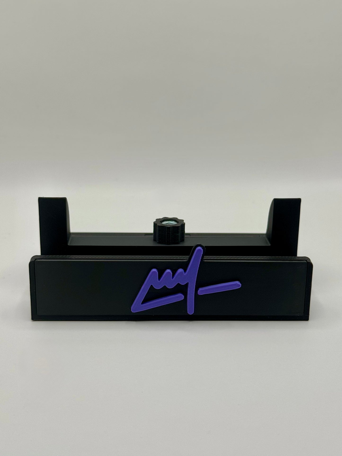 Wegs Logo Stand - Black Base with Purple Logo