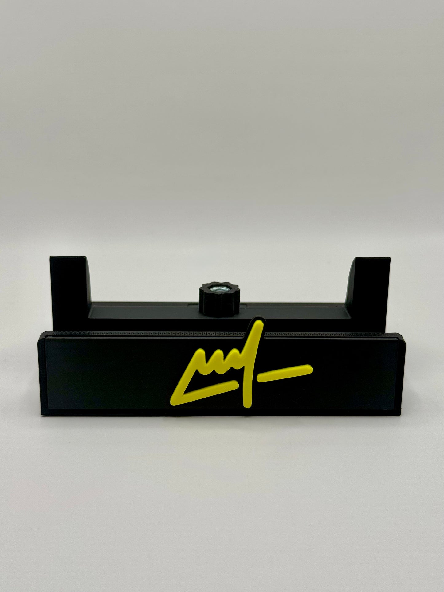 Wegs Logo Stand - Black Base with Yellow  Logo