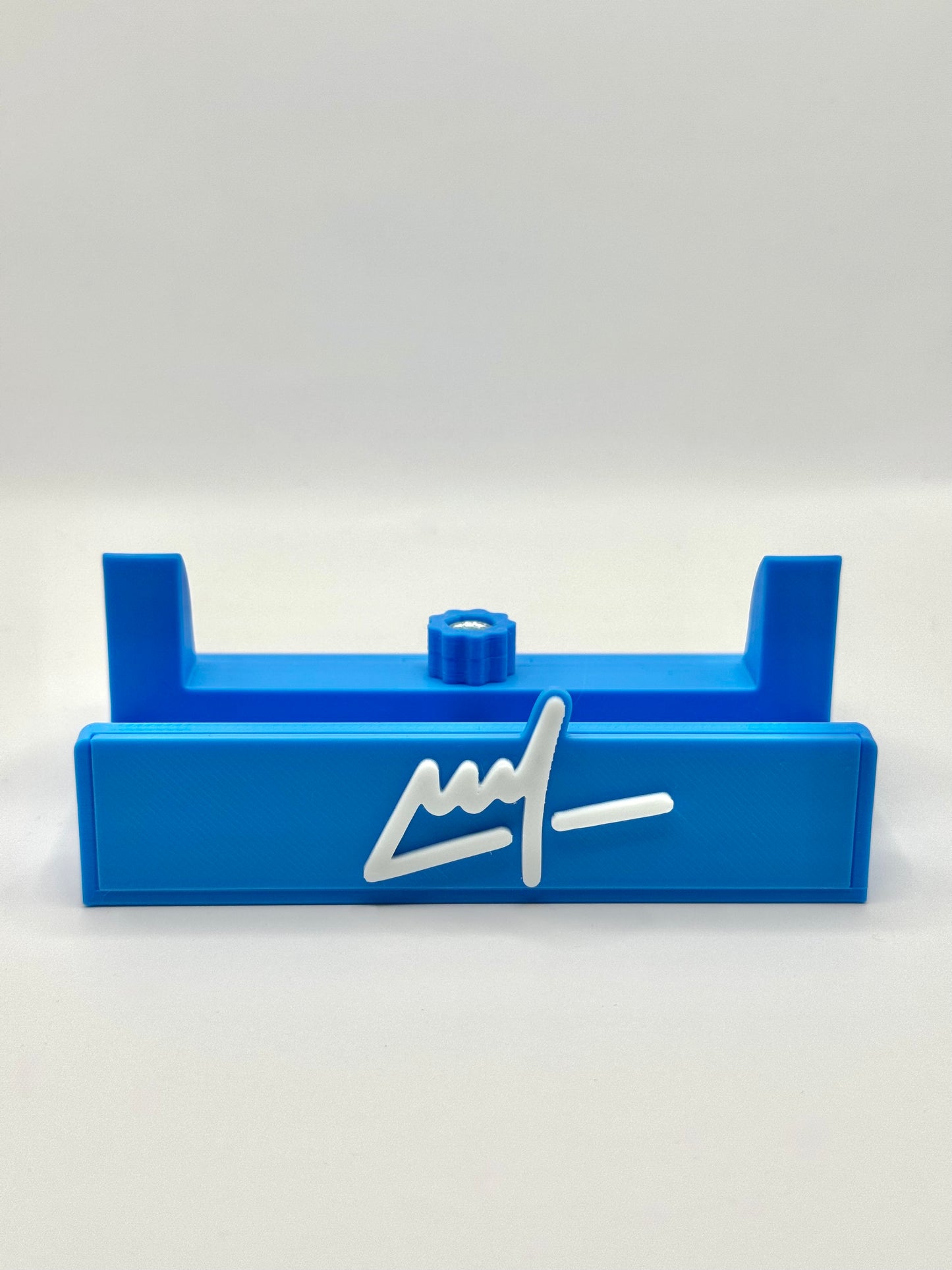Wegs Logo Stand - Light Blue Base with White Logo