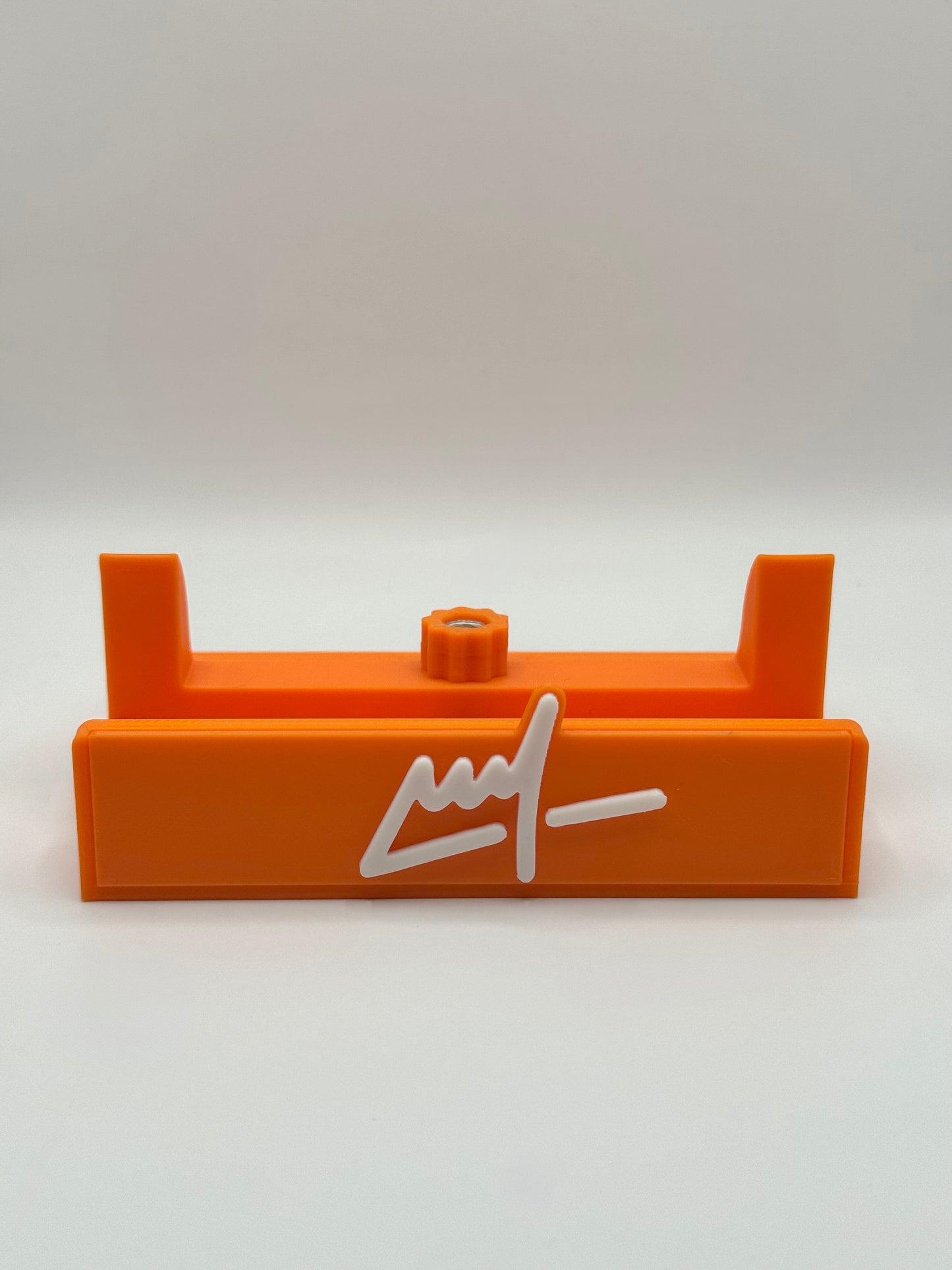 Wegs Logo Stand - Orange Base with White Logo