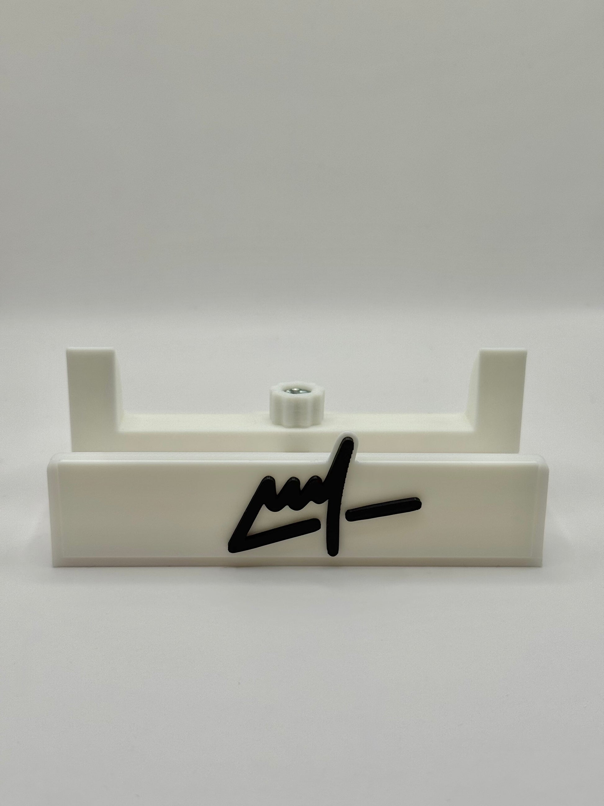 Wegs Logo Stand - White Base with Black Logo