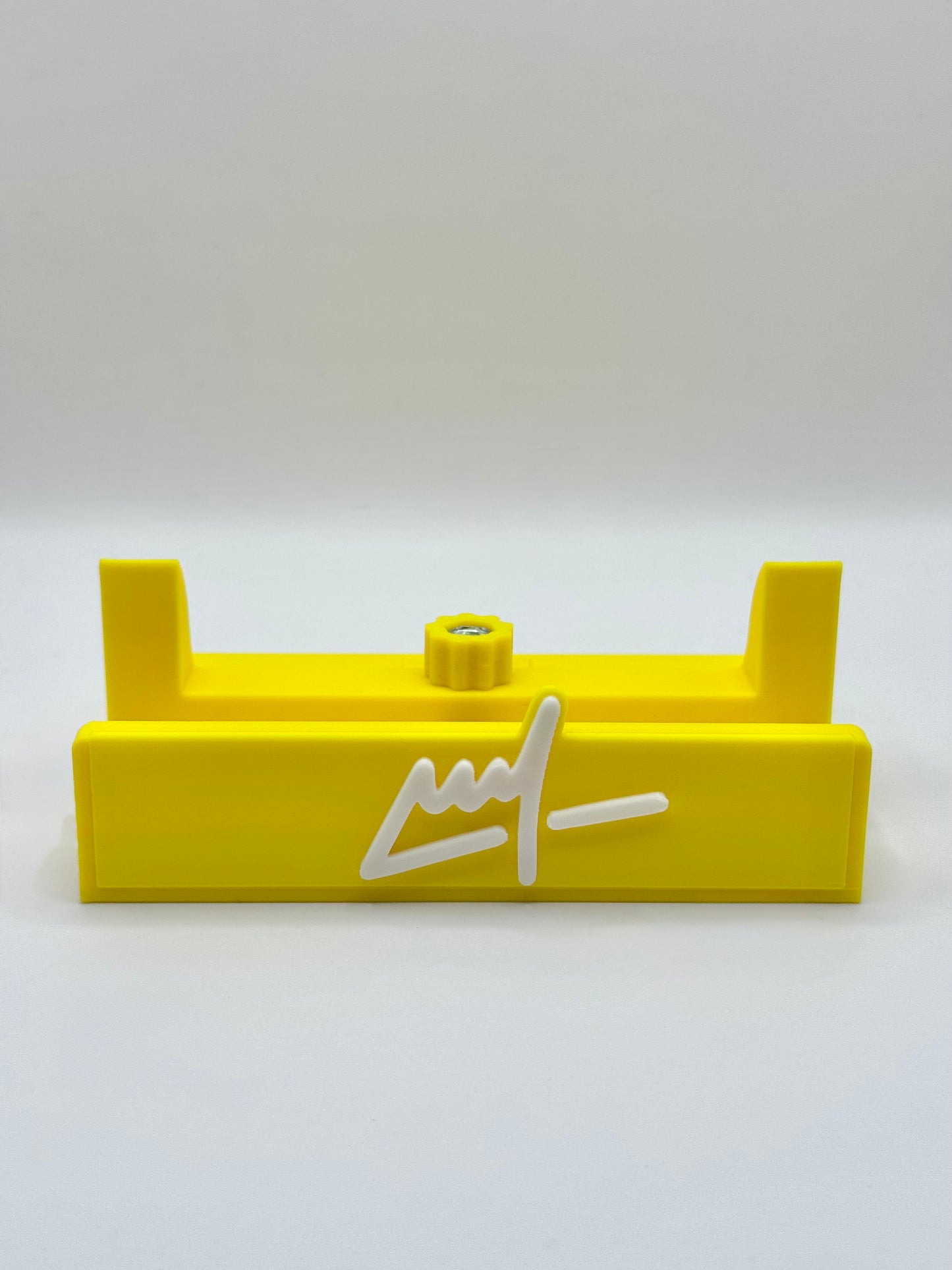 Wegs Logo Stand - Yellow Base with White Logo